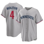 Gray Replica Paul Molitor Men's Minnesota Twins Road Jersey